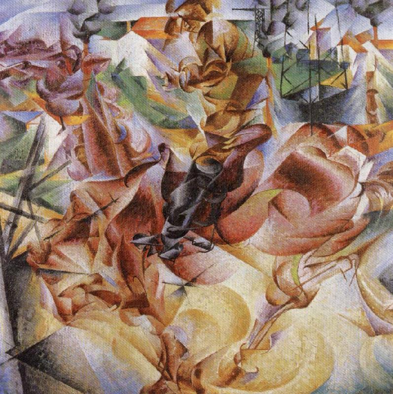 Umberto Boccioni Elasticity Sweden oil painting art